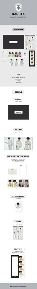 CLUB K.I.T. MEMBERSHIP KIT
Time: Until January 17th.
Note: Only Weverse members can purchase, limited to one set per person.
shop.weverse.io/ko/shop/KRW/ar…
#강타 #KANGTA #安七炫