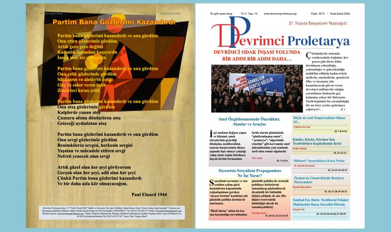 📢Ankara'daki okurlarımızın dikkatine

✅2 ayda bir yayınlanan teorik-siyasi dergimiz Devrimci Proletarya'nın 15. sayısına Ankara Alınteri bürosundan pazartesi, çarşamba ve cuma günleri saat 14:00'den sonra ulaşabilirler. 

📍Adres: Ataç 1. Sok, 33/17 kat 3/Kızılay