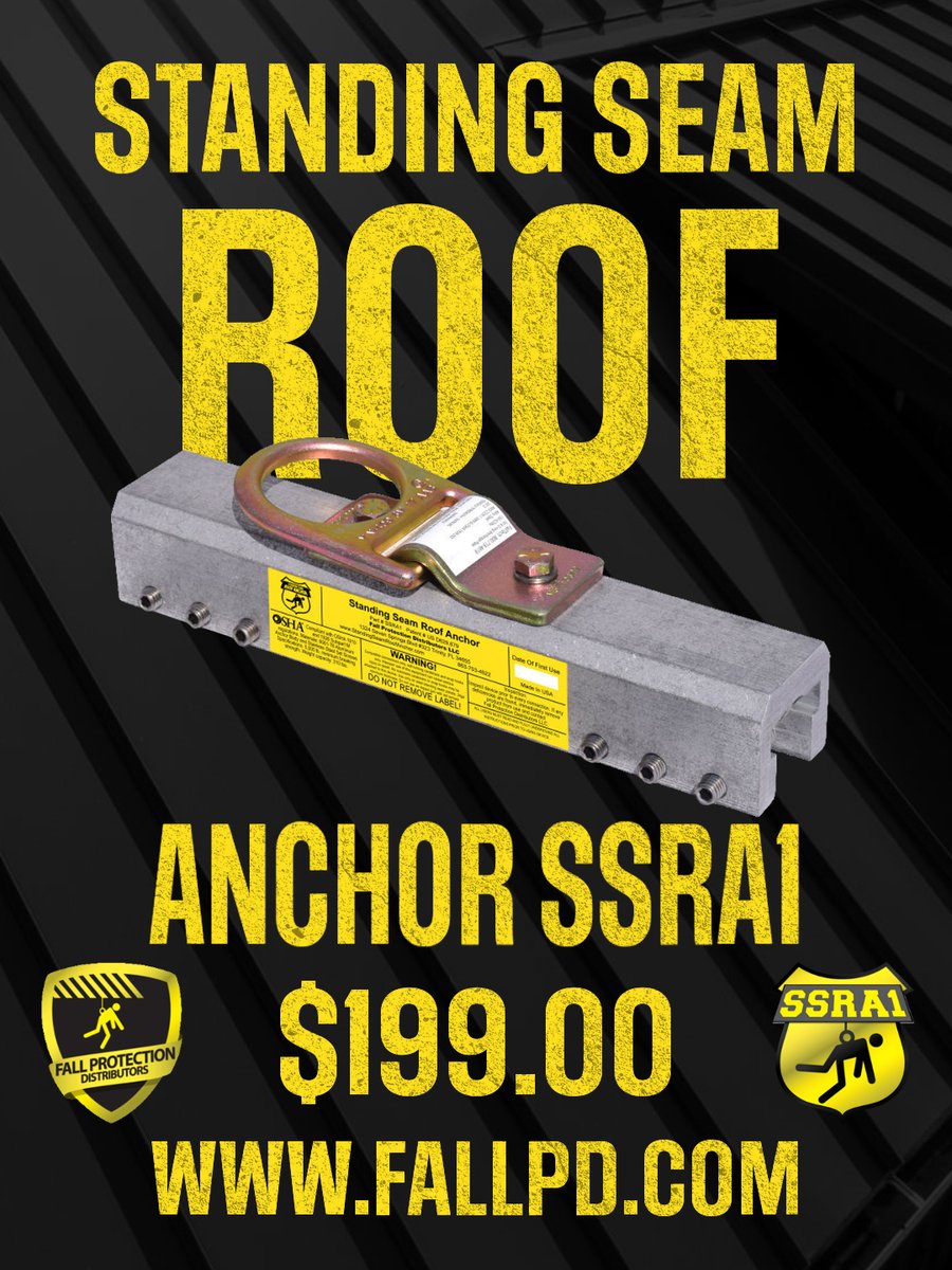 SSRA1 Standing Seam Roof Anchor – The Industry's Most Versatile Non-Penetrating Tie-Off Solution

Protect your crew with the original, patented SSRA1, engineered to fit 95% of today’s standing seam profiles without penetrating the roof. Built from solid aluminum with stainless