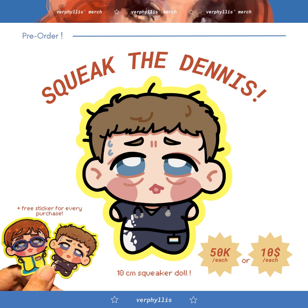 verphyllys's tweet image. [ ♥️&amp;amp; 🔄 are very much appreciated!]

verphyllis' SQEAKER DOLL LOCAL &amp;amp; INTERNATIONAL PRE-ORDER

☆ dennis whittaker (the pitt) &amp;amp; waterboy (dispatch)

📅  9-22 Jan 2026
🔗 forms.gle/QHkJEg47UF8UYh…

#thepitt #denniswhittaker #waterboy