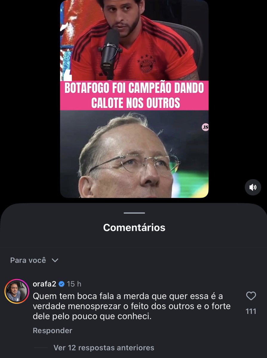 Rafael meteu essa para o Gabriel Simões???

Pelo visto não é novidade as péssimas declarações desse “jornalista”.