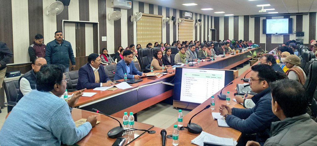 dm_sitapur's tweet photo. जिला पोषण समिति की बैठक के दौरान बाल विकास एवं पुष्टाहार विभाग द्वारा संचालित कार्यक्रमों, योजनाओं तथा विभागीय कार्यों की समीक्षा कर कार्यक्रमों एवं योजनाओं के प्रभावी क्रियान्वयन, विभागीय लक्ष्यों की समय से प्राप्ति आदि के सम्बन्ध में आवश्यक निर्देश सम्बन्धित अधिकारियों को दिए। https://t.co/yRxbe7cRsB