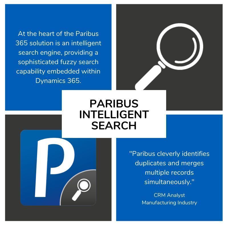 Performing fuzzy searches using Paribus 365™ is like having your favorite internet search engine inside your CRM, searching across multiple entities in a single search. 

Find out more:  buff.ly/45B5R4T

#Dynamics365 #MSDyn365 #InforCRM #CRMSearch