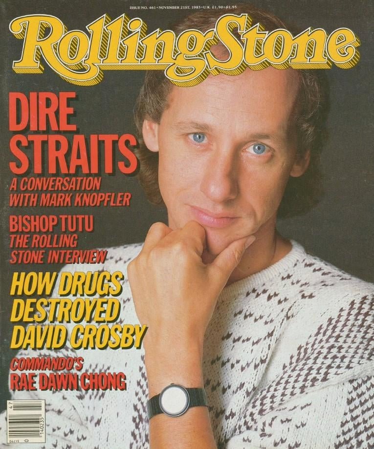Mark on the cover of Rolling Stone magazine's November 1985 issue.
