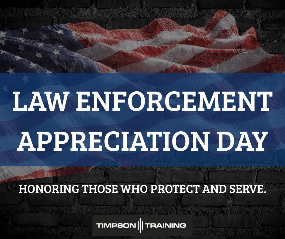 TimpsonTraining's tweet image. It's National Law Enforcement Appreciation Day! We are grateful for the brave men and women of law enforcement. 👮 

#LawEnforcement #Appreciation