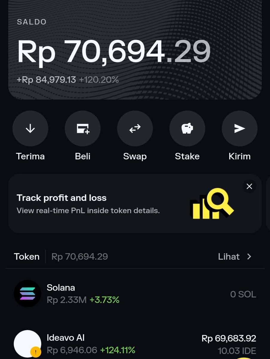 Iseng beli $IDE modal 30k alias $2. Prok prok prok jadi apa
CA: FganFqREC1seUoXpzT2k5L3GucY7qR5jbzqtjE5tory