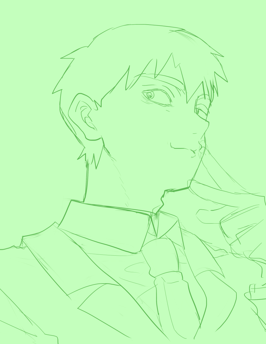 アプローチを変えてみた師匠のラフです（ここからいろいろやっていきます）