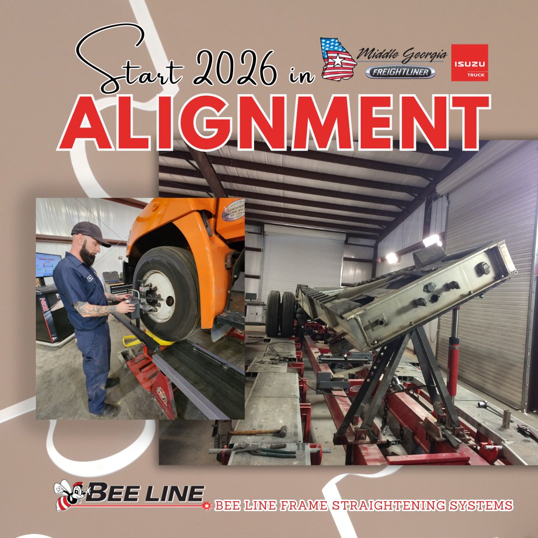 ✨ Start 2026 in Alignment. ✨
A new year is the perfect time to reset and that includes your equipment.
Our alignment services help extend tire life, improve handling, and keep your truck performing the way it should.
Schedule yours today.
☎️ 478-788-4601