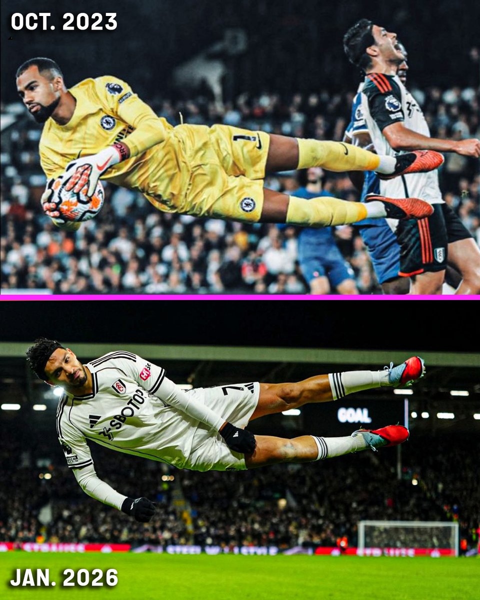 footballontnt's tweet image. Raul Jimenez waited 28 months to drop this celebration on Robert Sanchez 🗓️⚽️