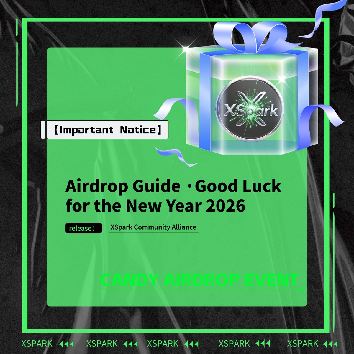 XSPARK  Joint Shareholder LP Candy Airdrop Event: 
1️⃣ Participate in the Tencent Meeting 
2️⃣ Take a screenshot of the Tencent Meeting + a screenshot of your own LP holding
3️⃣ Submit the address to receive the airdropped candy. 
Note: 
✅After receiving the candy xspark, you need