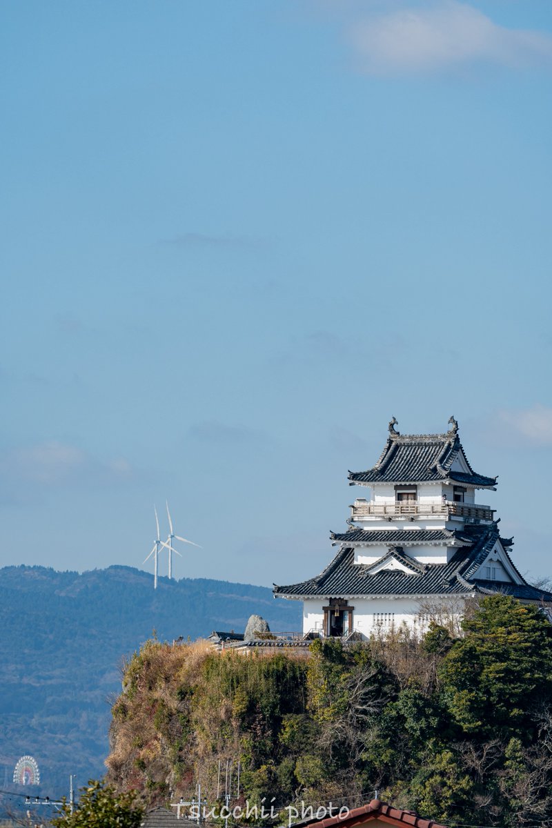 杵築城 Nikon z50ⅱ NIKKOR Z 180-600mm f/5.6-6.3 VR お城と風車と