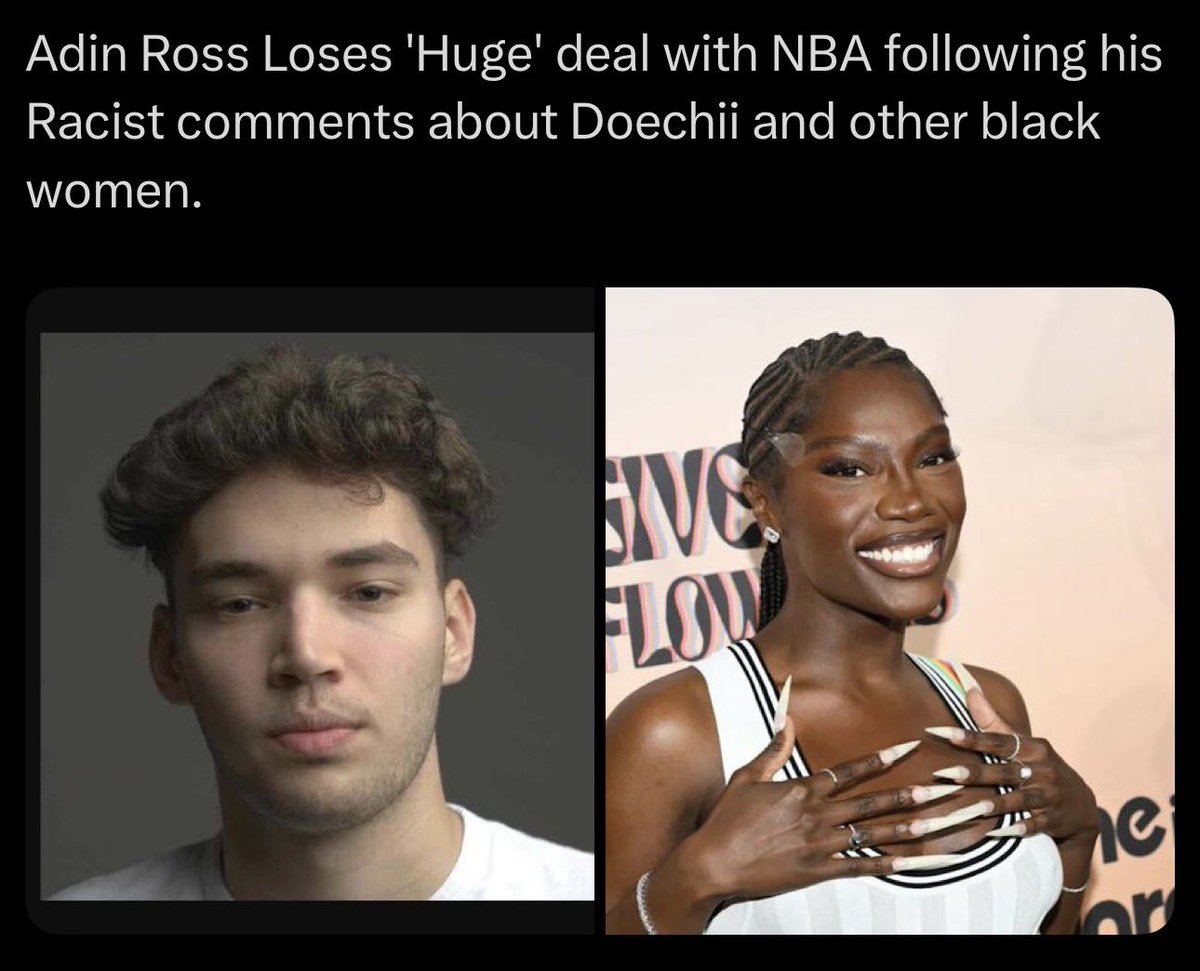 AmiriKing's tweet image. Blacks are the most protected and pampered class in America.

Adin Ross didn’t say one racist thing about Doechii.

He called her a ‘bitch’ and ‘a smelly whore’ after a video circulated of her treating her employees like shit simply because ‘she didn’t want people to see her…