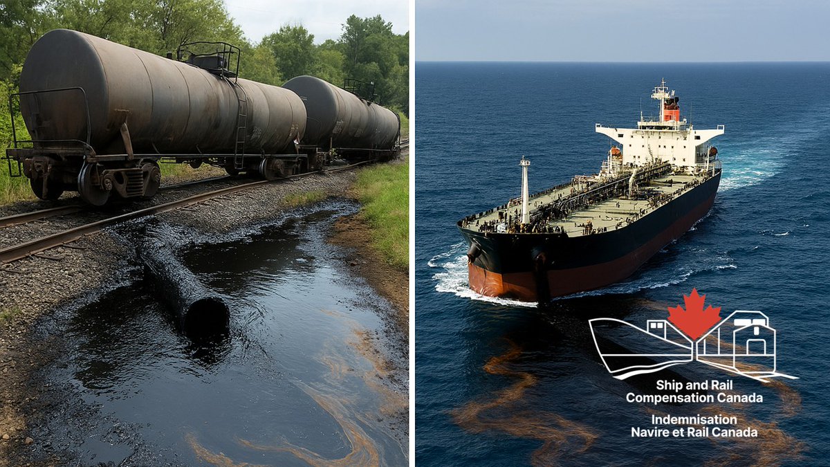 ShipRailCAN's tweet image. Des millions de litres de pétrole sont transportés par navire et par train au Canada. En général, le transport est sécuritaire. Les déversements peuvent avoir des répercussions négatives sur l'environnement. 

On peut aider: navire-rail.gc.ca 

#Navire #Train #Indemnisation