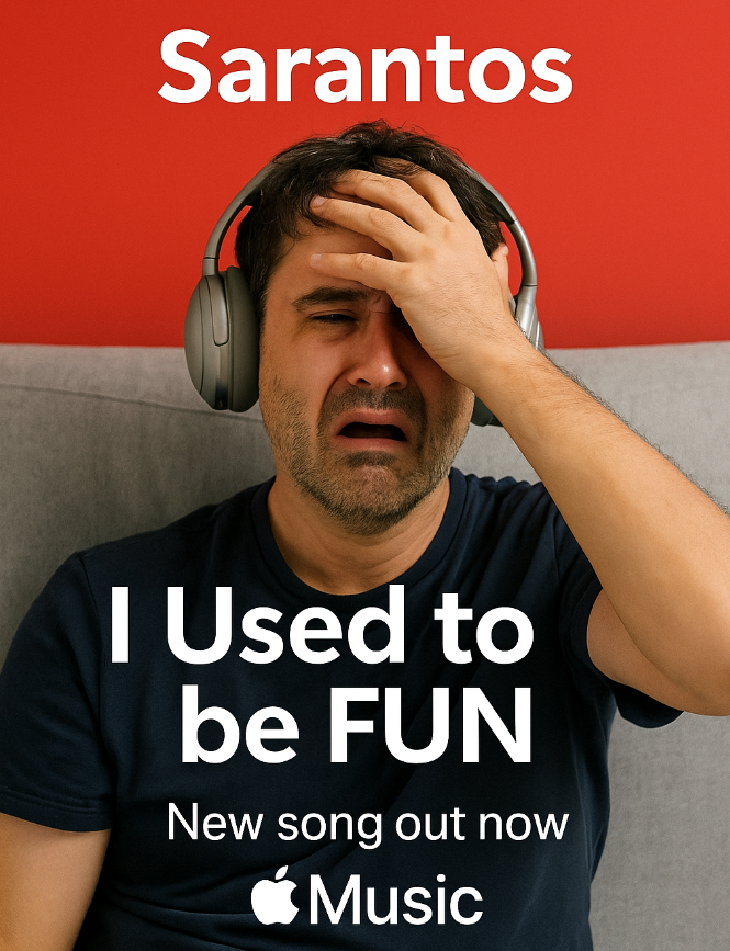 SarantosMelogia's tweet photo. Tried doing a cartwheel like I used to and now I need a heating pad and a therapist.
Used to be FUN now on Apple Music and relive the glory days (without the injuries)…
Listen here: https://t.co/4u1nVgYUo7
#Sarantos #AppleMusic #NewRelease #IUsedToBeFUN #IndieRock #FunnySong https://t.co/pbIQMhhk4J