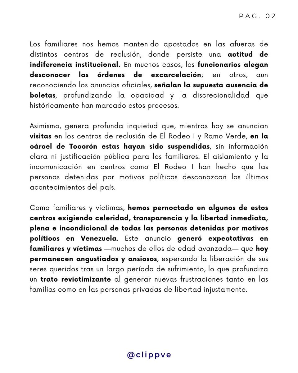 Comité por la Libertad de los Presos Políticos tweet media