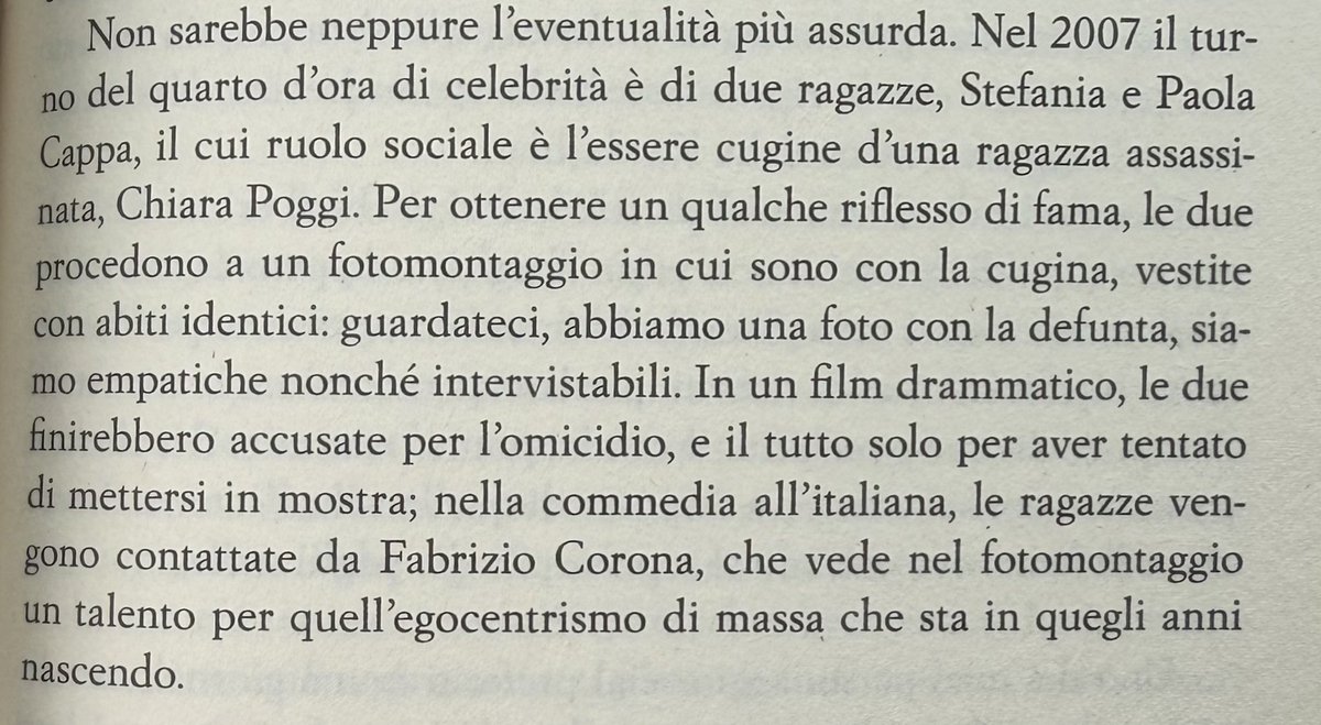 Lucarismi's tweet photo. “In un film drammatico, le due finirebbero accusate per l’omicidio”. Se così fosse, come sembra, @lasoncini ne L’economia del sé avrebbe anticipato di tre anni la procura. #Garlasco https://t.co/9qGsFZbSBC