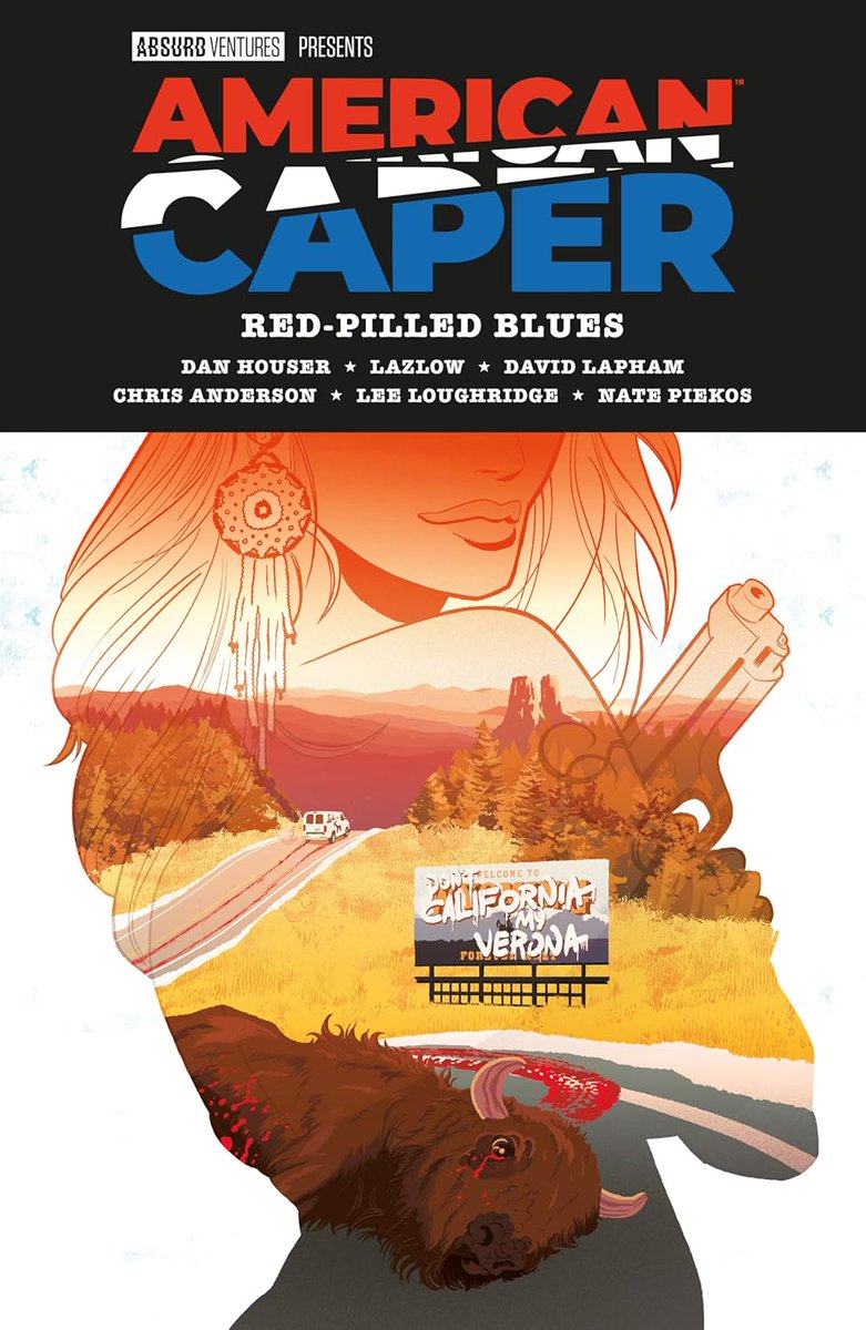 AbsurdVMag's tweet image. L'édition "Red Pilled Blues" de American Caper sortira le 23 juin 2026. Le prix est fixé à 18 euros et les précommandes sont dispo sur Amazon FR juste ici : amzn.to/3NljksO

Tous les détails de cette édition sur notre site : absurdvmag.fr/american-caper…
