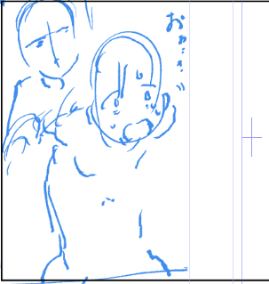 ネームの表情が気に入りすぎて清書するとき苦戦したカット。 