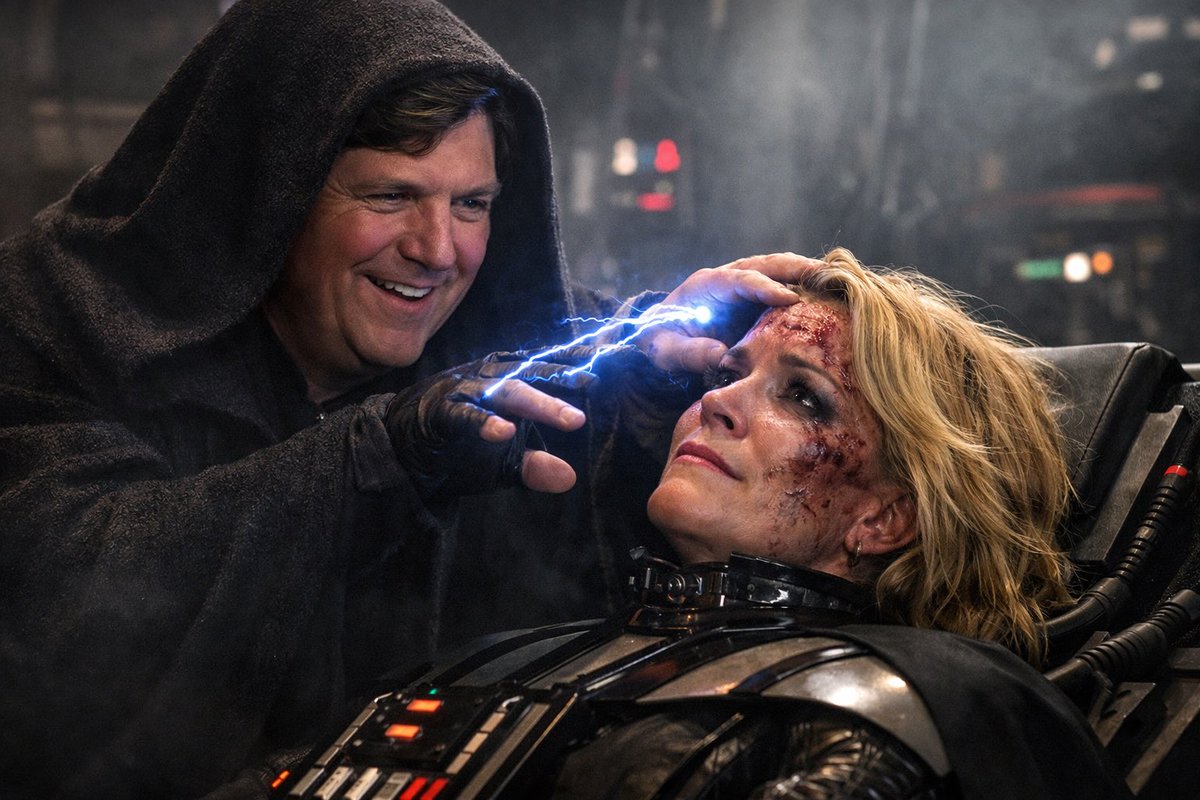 amiKozak's tweet image. Current state of podcastistan. 

“Good, gooooood - let the hate flow through you” @TuckerCarlson @megynkelly