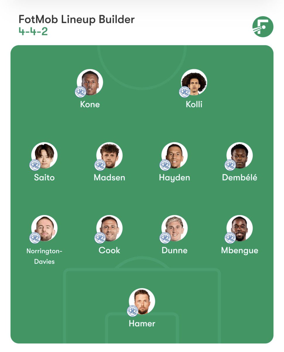 lineup for sunday? #QPR