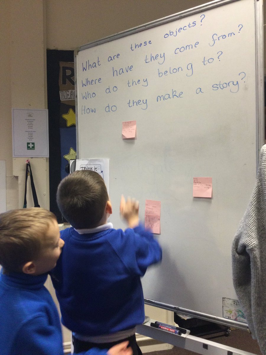 Rowan started the week with a delivery of some strange old toys… we created some questions and made some predictions. #WhitegateEnglish <a href="/SchoolWhitegate/">Whitegate C/E School</a>