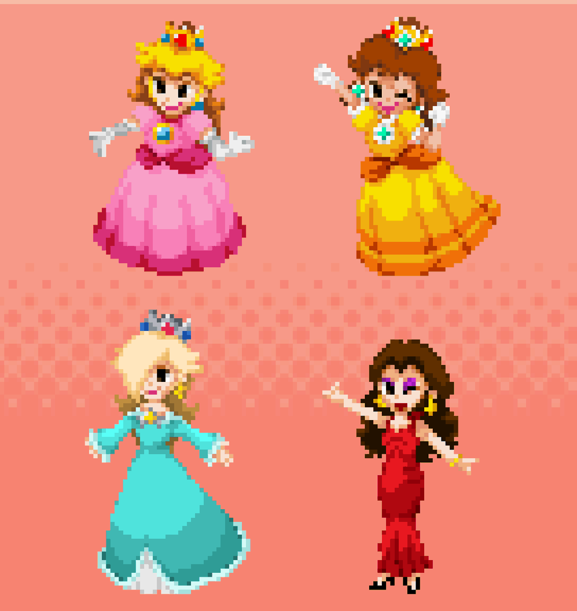 DogPond4's tweet image. The 3 Princesses (and Pauline)