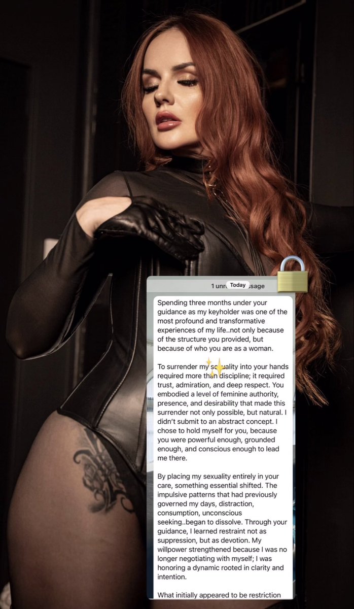 Lady_van_Cane's tweet image. Chastity is not a game to me.
It is a discipline. A devotion. A conscious choice.

The act of holding another’s desire of containing, guiding, and refining it..is something I deeply value. Not for control alone, but for the transformation it creates. Chastity, when held with…