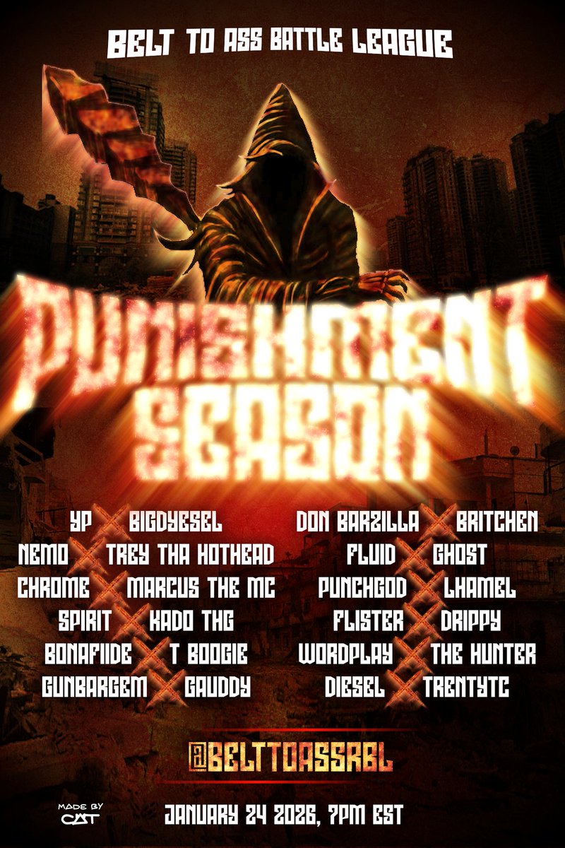 belttoassrbl's tweet image. Hope yall are about ready!! Going down jan 24th 7pm est on our twitter spaces "Punishment Season" Info on flyer its up yall lets work!!!