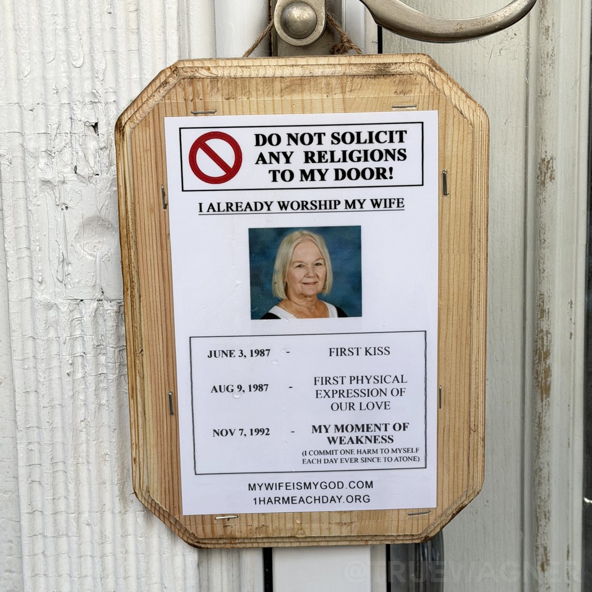 Not this being what's on my neighbour's door! 😩