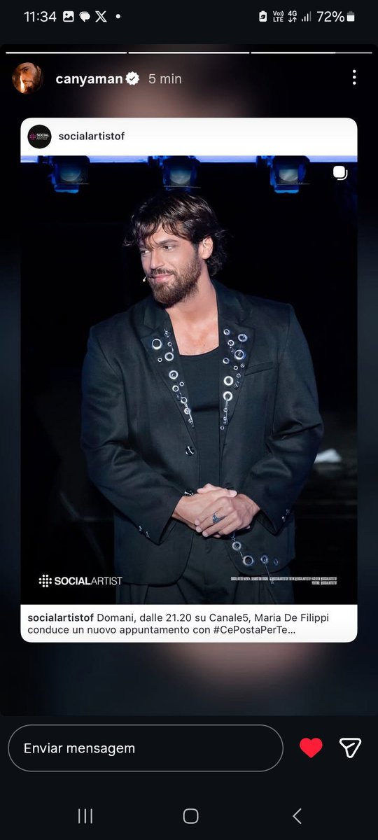 janemarinhocr7's tweet photo. Can avisando que estará no programa #Cepostaper 
#CanYaman https://t.co/7JAS4Z9Yaf