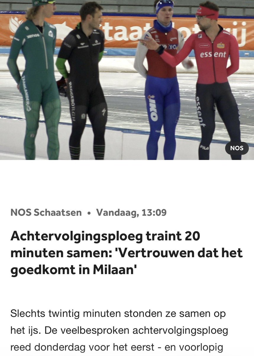 Je wordt uit de olympische selectie geknikkerd omdat een teamonderdeel kansrijker zou zijn en dan lees je dit. Zou heel graag live meekijken in hoofd Tim Prins.