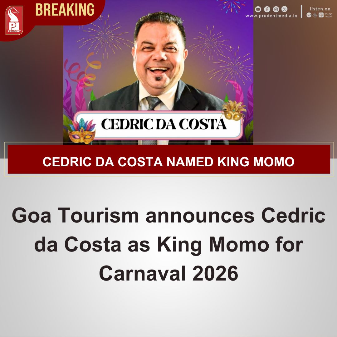 prudentgoa's tweet image. Goa Tourism announces Cedric da Costa as King Momo for Carnaval 2026

#Goa #Carnival2025 #Goanews