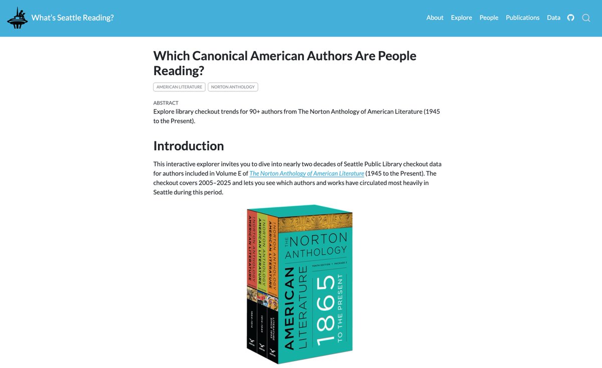 LibraryJournal's tweet photo. University of Washington Researchers Analyzed Which Anthologized #Writers and #Books Get Checked Out the Most From Seattle Public Library https://t.co/5B2RxUQiXH
#libraries #authors #digihum #literature https://t.co/hIGwU8K57y