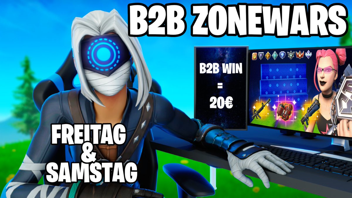 20€ 💰 B2B ZONEWARS HEUTE &amp; MORGEN  20 UHR 🚨

🎥Twitch: Ronfv &amp; Haenk_

Support is appreciated❤️ + ♻️