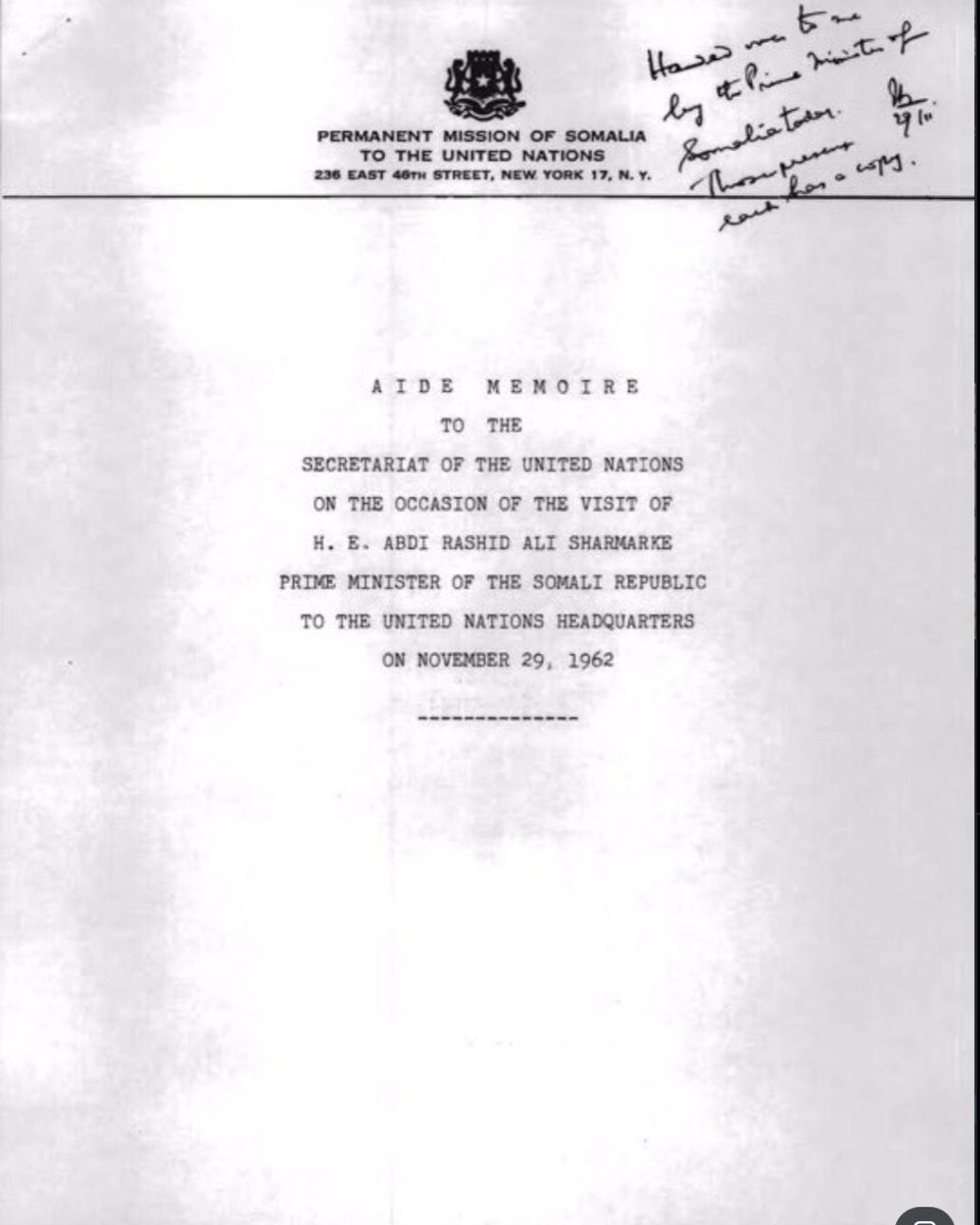 westtoeastt's tweet image. Bingo 

The UN seat belongs to the father and son relationship of the United Nations and Somalia.

Even up to 1963 the UN admittedly had zero presence in Somaliland. We expelled them in 1991

Only basket cases and failures seek out the UN! Let them have it