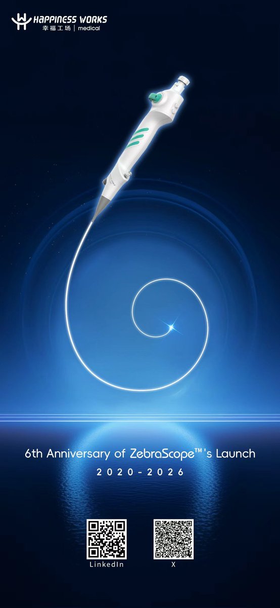 HappinessWorks1's tweet photo. 6-Year Milestone: The Launch of China’s First Single-Use Digital Flexible Ureteroscope🎊🎊
#ureteroscope #urology #ZebraScope #endoscope https://t.co/uTjTGEmKRT