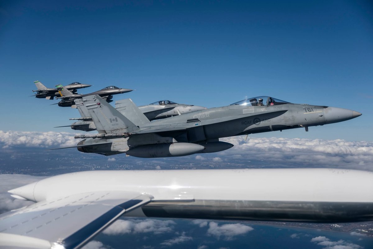 This popped up on my feed and I thought <a href="/AlexRMcColl/">Alex McColl</a> might enjoy it.

NORAD joint exercises would be a prime opportunity to show off the F35 to the country considering them, no? Instead it's F16s.
F35s all grounded due to maintenance issues? Too expensive to justify flying them?