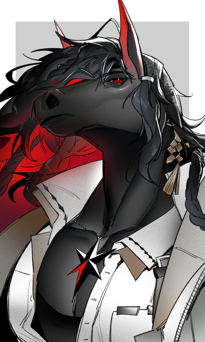 Another happy new horse year!!  
Andenate Maryam from Arknights :D Thought he looked interesting when I first saw him hahaha  #Arknights