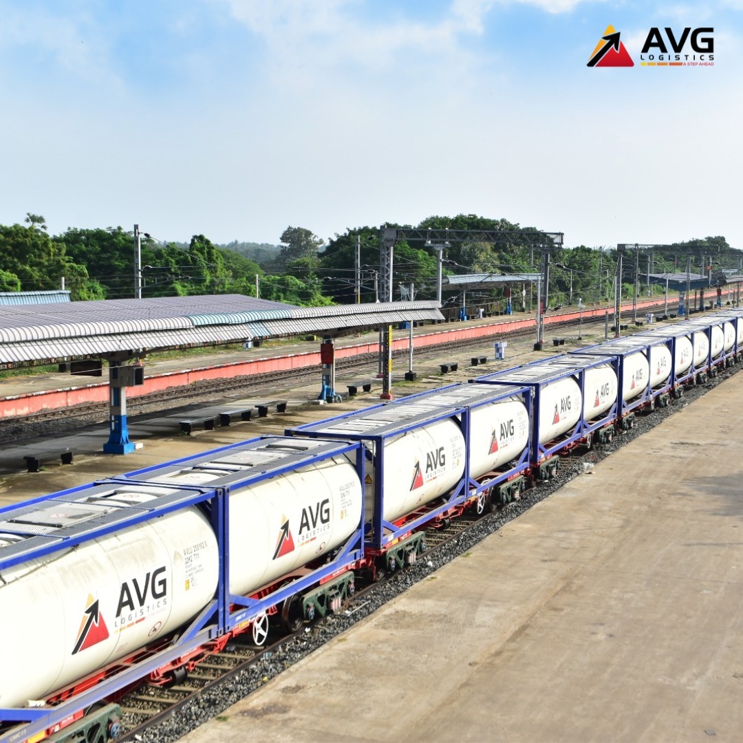 SanjayGuptaAVG's tweet photo. Proud to share a milestone for the logistics industry as #AVGLogistics, in collaboration with Central Warehousing Corporation, Southern Railway, and Chemplast Sanmar Limited, launches rail-based #LiquidLogistics #ISOTank rake-enhancing safety, efficiency, and sustainability. https://t.co/qDiZ7D04yO