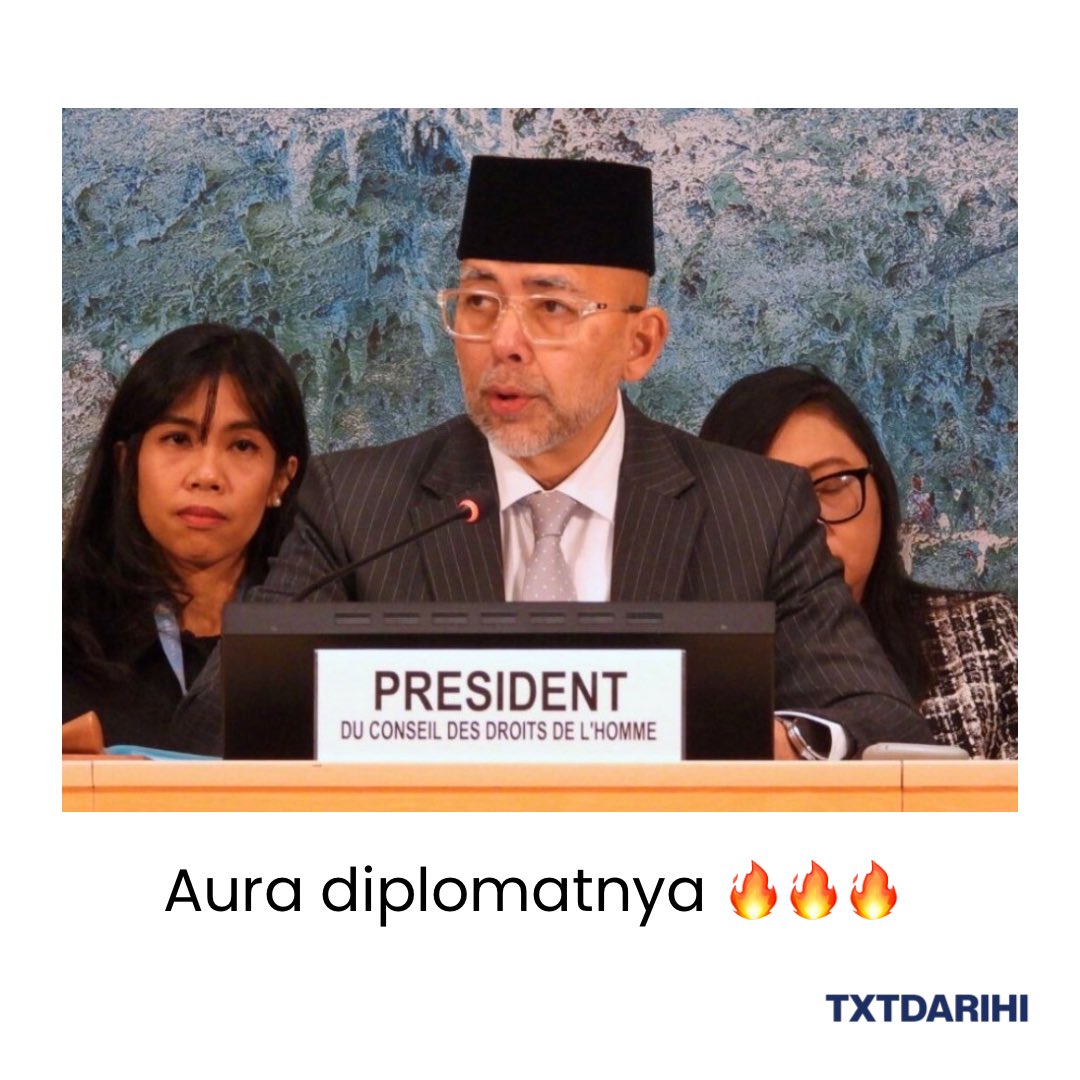 TxtdariHI's tweet image. Sidharto Reza Suryodipuro, Presiden Dewan HAM PBB 2026