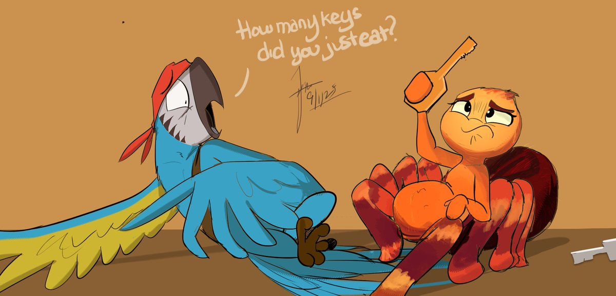 jonathanchimney's tweet photo. Commission for @LugBakewell 

Miss Tum-rantula https://t.co/IKNzI5dnyX