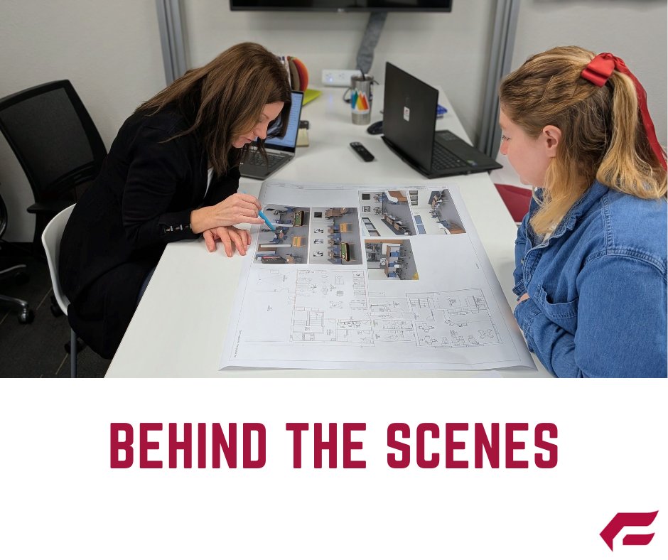 Behind the Scenes. Our designer Justice and Sales Executive Sondra working  together to bring thoughtful, functional spaces to life for our customers. From planning to execution, teamwork makes all the difference.