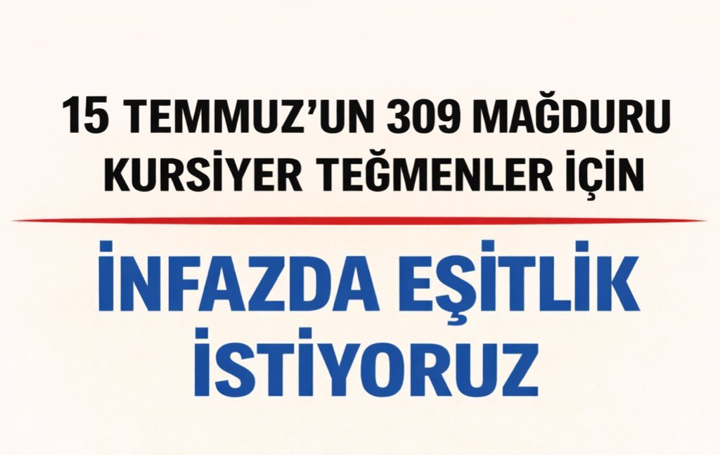 <a href="/YildizFeti/">Feti Yıldız</a> 📢15 Temmuz’un 309 Mağdurları
🗣️ TBMM’ye Çağrı
Adalet ve #İnfazdaEşitlik 
#15Temmuzun309Mağdurları 
<a href="/YildizFeti/">Feti Yıldız</a> <a href="/MhpTbmmGrubu/">MHP TBMM Grubu #MHP</a>
