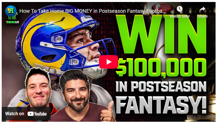 How To Take Home BIG MONEY in Postseason Fantasy Football | Talk Data to Me youtu.be/oyqubJfZYVE?si… via <a href="/YouTube/">YouTube</a>