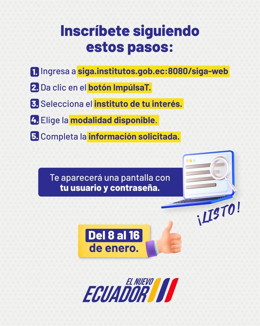 csnm_oficial's tweet photo. 🚀 ¡Da el salto hacia tus metas!

Con #ImpúlsaT recibe:

✅ Clases presenciales o virtuales
✅ Certificado

Inscríbete del 8 al 16 de enero y prepárate para rendir la evaluación de ingreso a un Conservatorio o instituto tecnológico público.

👉 En https://t.co/yNJ0Gn1TAG https://t.co/HopatjaVfC