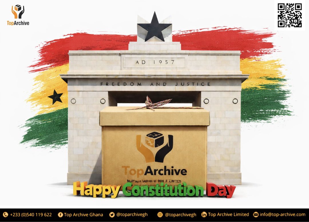TopArchivegh's tweet photo. Let’s preserve and protect the constitution, proper archival of records becomes a prerequisite. HAPPY CONSTITUTION DAY GHANA!🇬🇭 

#ghana #archives #digitization #holiday #constitutionday https://t.co/CdAh7rmiDI