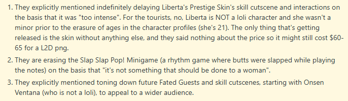 NoWokesThanks's tweet image. [Brown Dust 2] CENSORSHIP
More informations about it. Devs complying to modern sensibilities.