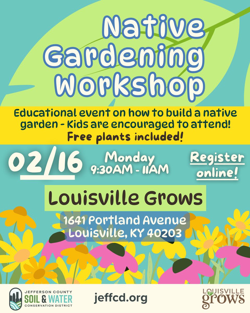 🌼Native Gardening 101 Workshop. We are hosting workshops teaching the basics of native plant gardening - take home free plants! President's Day, 2/16/26. RSVP today! As this workshop is on a holiday, we encourage folks to bring their children with them!
eventbrite.com/e/native-garde…