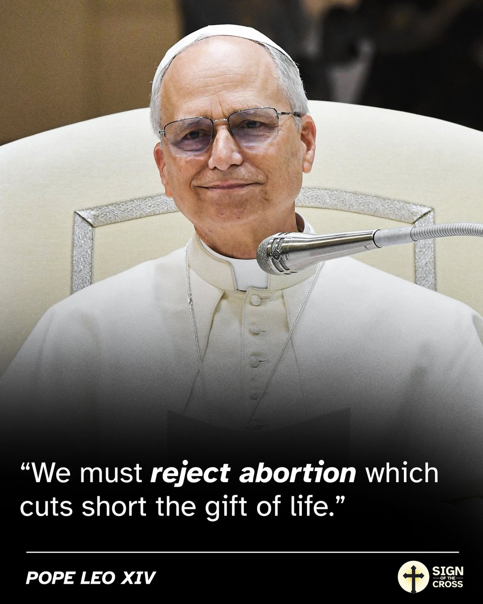 Pope Leo: “We must reject abortion which cuts short the gift of life.”
