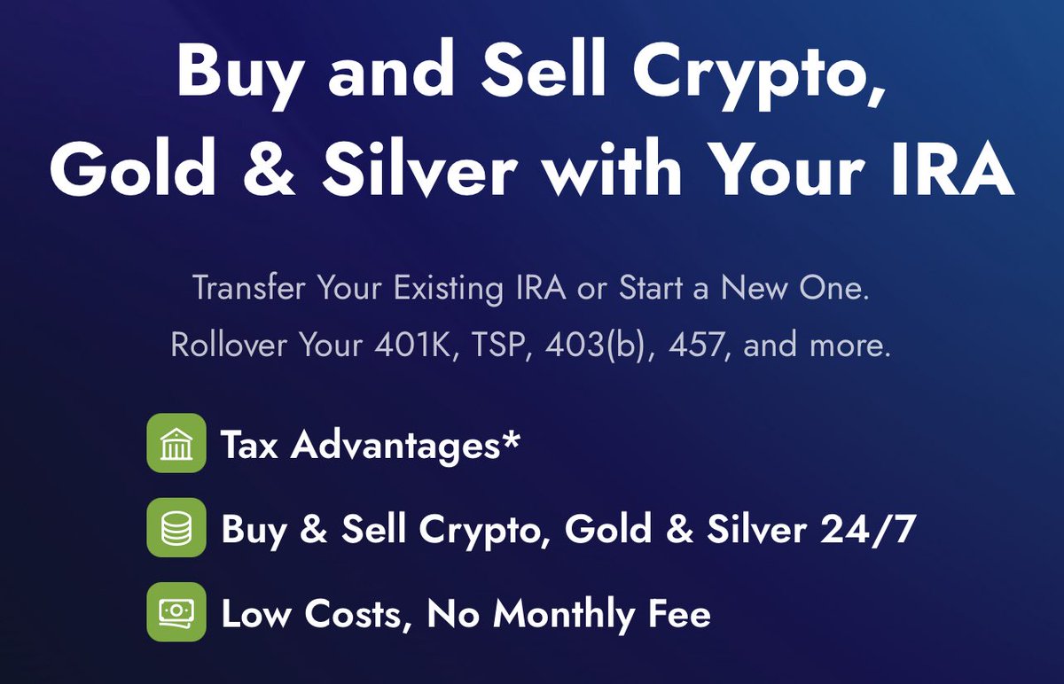 Access to crypto & precious metals all in the same tax advantaged  retirement account ✓ iTrust Capital has us covered 👇